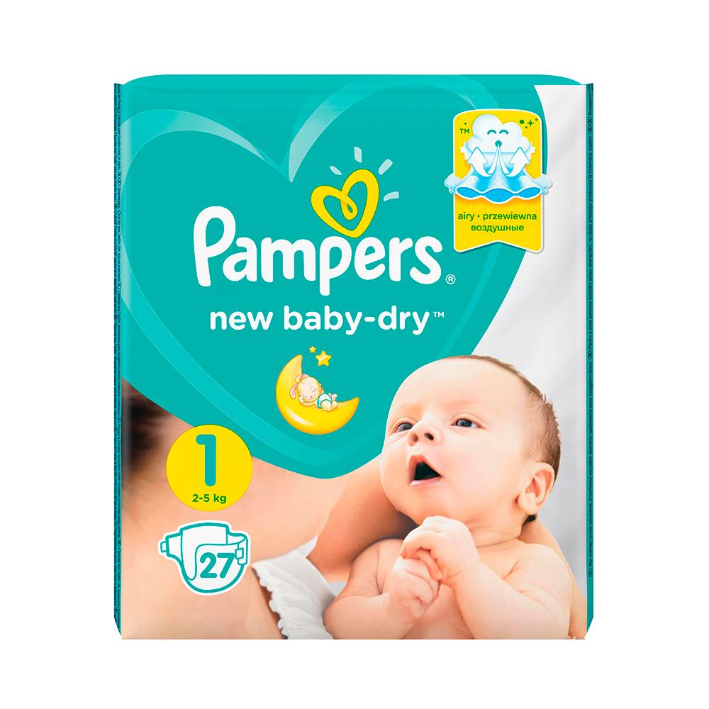 картинка PAMPERS Подгузники New Baby-Dry Mini (4-8 кг) Стандартная Упаковка 27 от магазина Одежда+